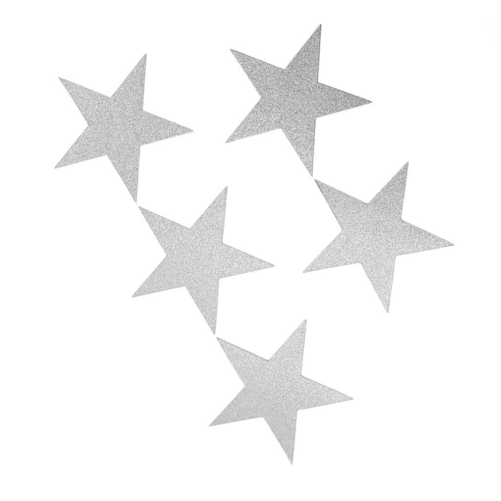 50PCS Glitter Star Paper Cutouts Double Sided Stars Decoration Cutouts Paper Wall Decor for