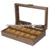 Retro Wood Grain Watch & Eyeglass Storage Box: Available in 3, 6, and 12 Slots