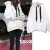 2023 Høst/Vinter Dame Koreansk Stil Fleece Hettegenser Langermet Løs Pullover Sweatshirt