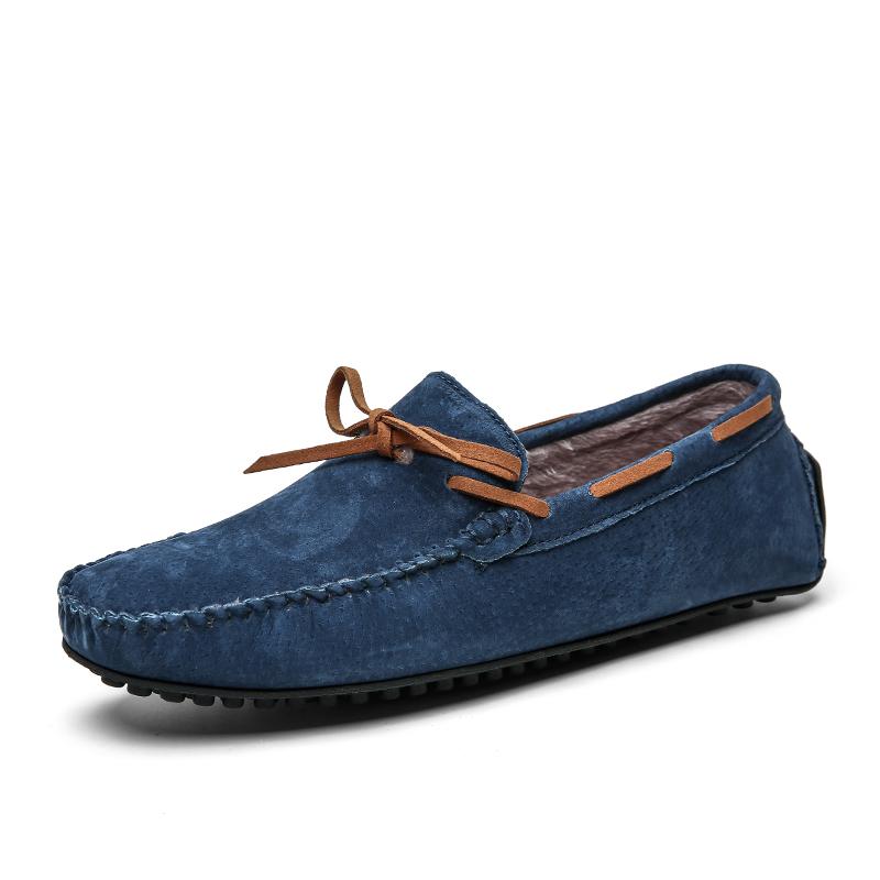 Large Size 47 48 49 Summer Penny Loafers Men Casual Shoes Lightweight Flats Breathable Slip On Suede Leather Mens Driving Shoes