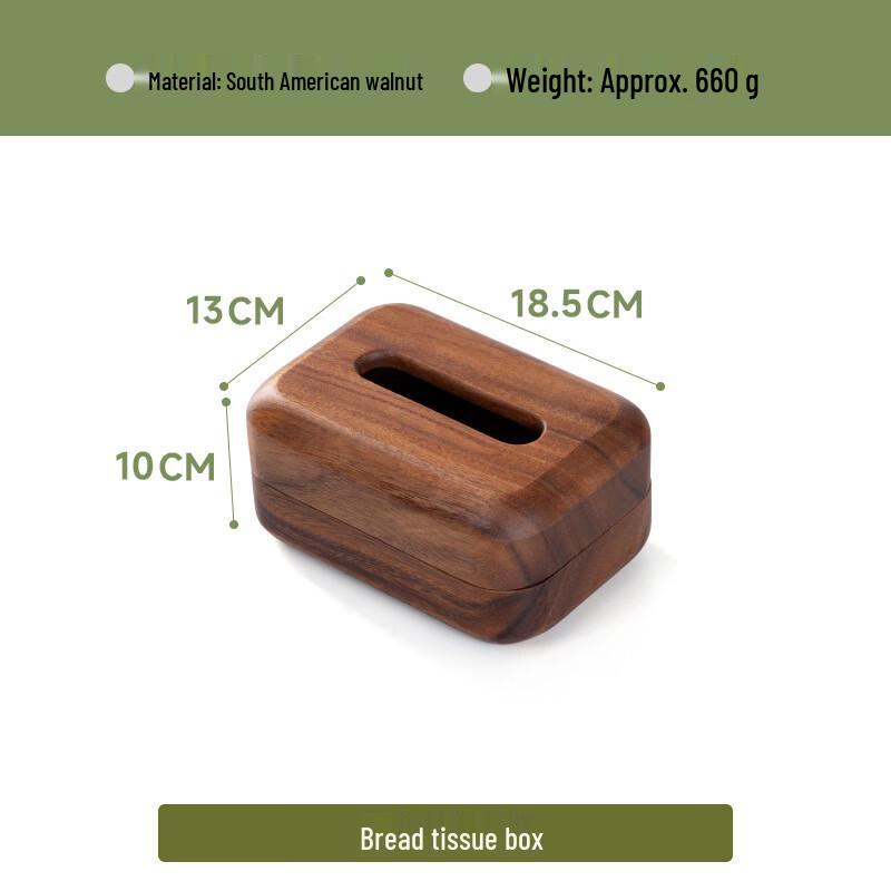 Handmade Walnut Rectangular Tissue Box