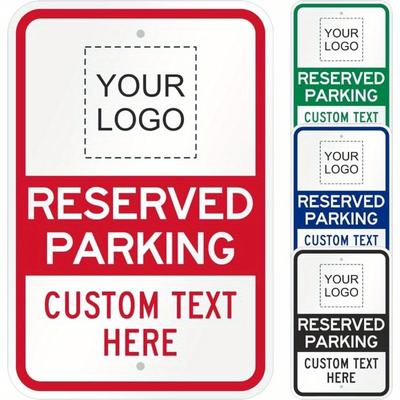 1 pz 12"x18" SmartSign Cartello Personalizzato Parcheggio Riservato | Prodotto negli USA Alluminio Rustproof Laminato 63 Mil | Aggiungi Logo/Testo, Riflettente Op