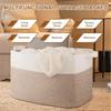 Large Capacity Cotton Rope Storage Basket Laundry Toys Blankets Modern Minimalist Bedroom Organizer