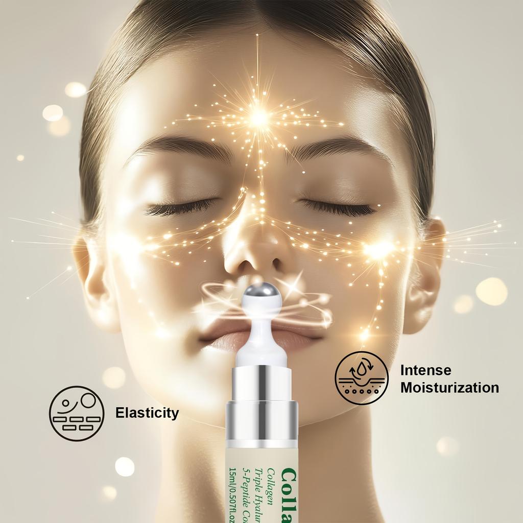 Kollagen Augenserum Aufhellung Augenringe Entferner Tränensäcke Reduziert feine Linien Straffend Lifting Feuchtigkeitsspendend Unter-Augen-Roller