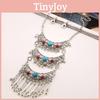 Ethnic Style Multi Layer Design Simulation Gemstone Decoration Women Necklace For Daily Wear