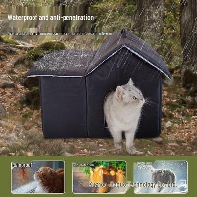Wasserdichtes Outdoor-Katzen- und Kleinhundehaus - Regensicher, Kälteschutz, Warmes Zelt-Haus