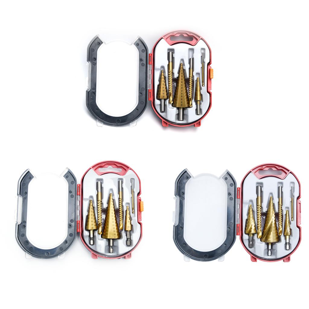 Step Drill Bit Saw Drill Bits Set for Cutting Metals Plastic Copper Aluminum Wood Steel Aluminium Drilling High Hardness