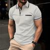 Men Summer Short Sleeve Fashion Loose Pure Color Polo Shirt Men High Elasticity Sport Comfortable Golf Polo Shirt Tops