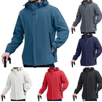 Men's Outdoor Windbreaker Jacket With Hood - Windproof And Waterproof Outerwear