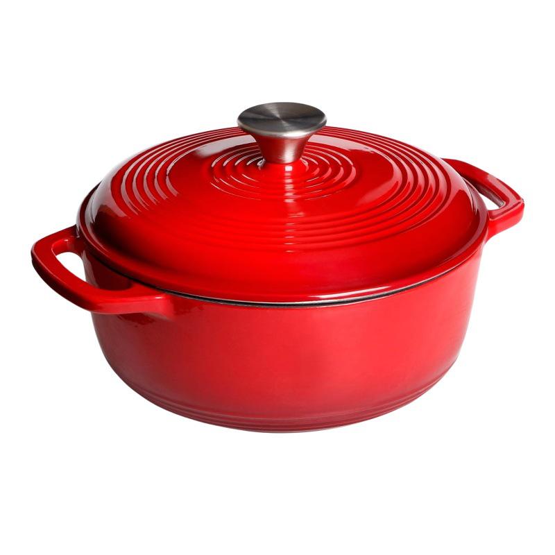 Non-stick Enamel Cast Iron Stew Pot for Gas & Induction Cookers 23cm