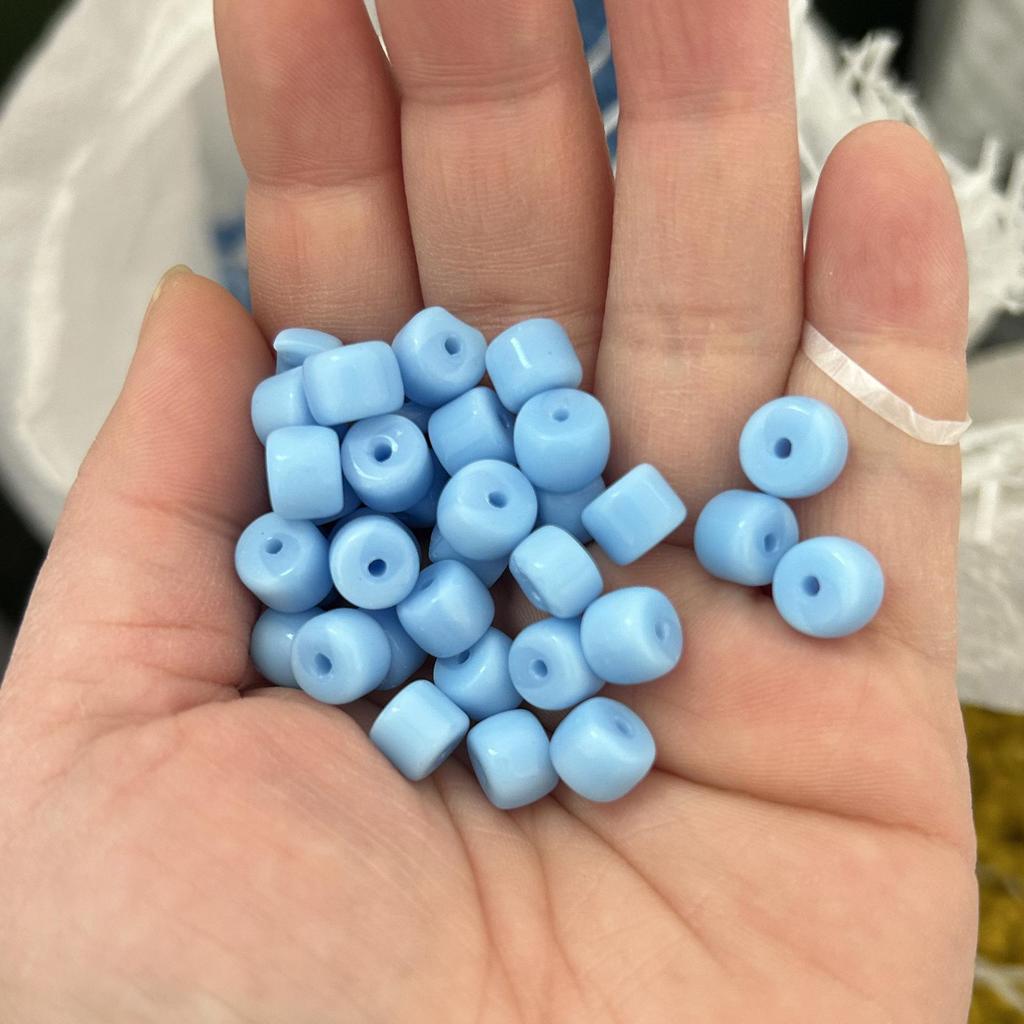 Multi-Color 6x8mm Glass Barrel Beads for Jewelry Making