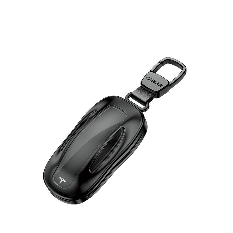 Tesla X & Model S Key Cover: Aluminum Alloy with Leather Rope