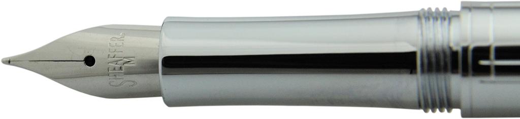 Sheaffer Medici Chrome Fountain Medium Officially Imported Pen, Nib, ITS9237PN-M, Dual-Use,
