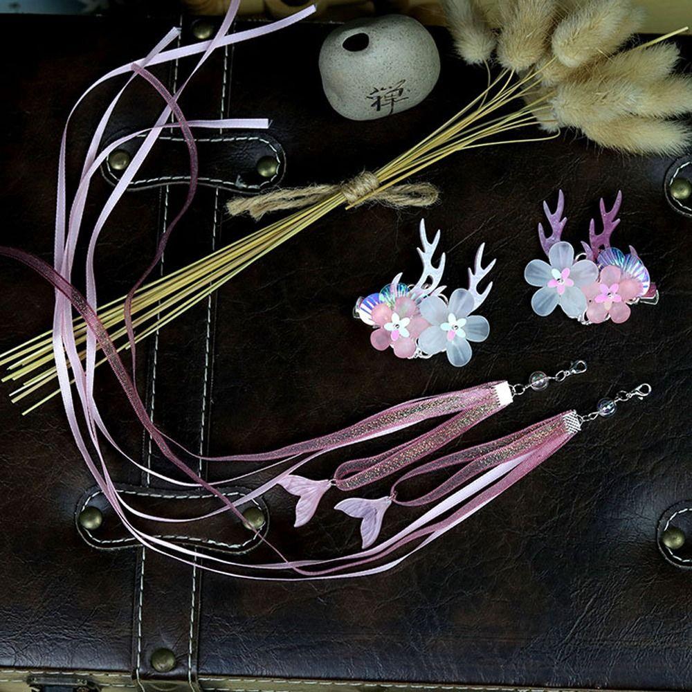 

Butterfly Antler Flower Women Hairpins Duckbill Clips Chinese Hanfu Hair Clips Children s Barrettes