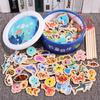 Wooden Magnetic Ocean Fishing Game Toy for Early Education and Parent-Child Fun