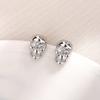 Punk Hip-hop Skeleton Stud Earrings for Men Women Fashion Creative Skull Ear Accessories Halloween Party Gifts Jewelry