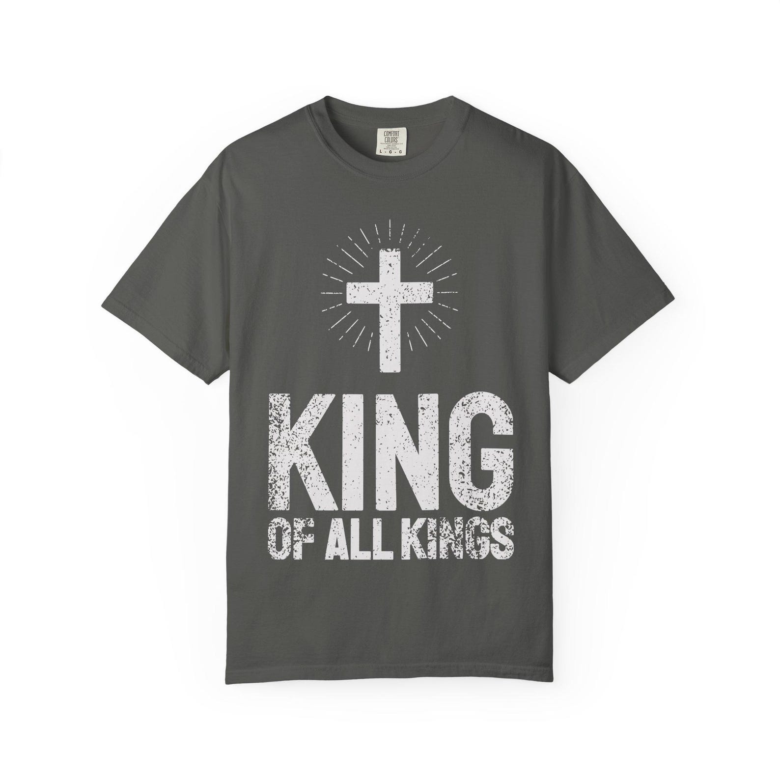King of All Kings T-shirt | Christian Cross Faith Shirt L