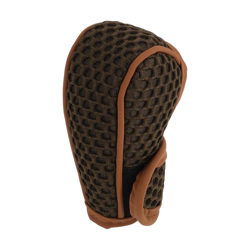 HOPESPANNER Universal Gear Shift Knob Cover Stick Shift Handle Protector Automotive Fabric 1 Pc Anti Slip Dark Brown
