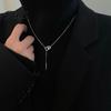 Stylish Women Lariat Necklace Y-Drop Elegant Sweater Triangle Pendant Adjustable