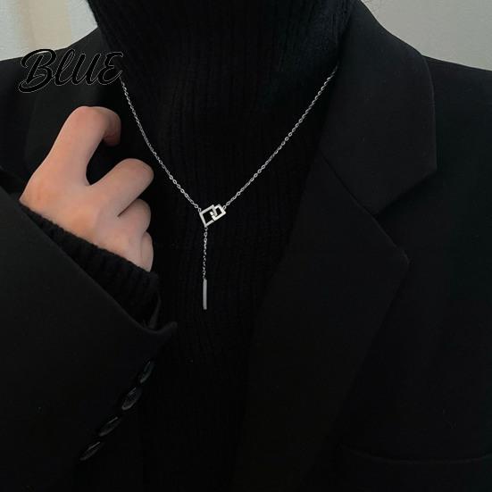 Stylish Women Lariat Necklace Y-Drop Elegant Sweater Triangle Pendant Adjustable