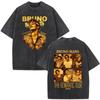 Bruno Mars The RoUnisextic Tour  Print Vintage Washed Tshirt Unisex Women Fashion ONeck Cotton Loose Casual Gothic Punk Tshirts