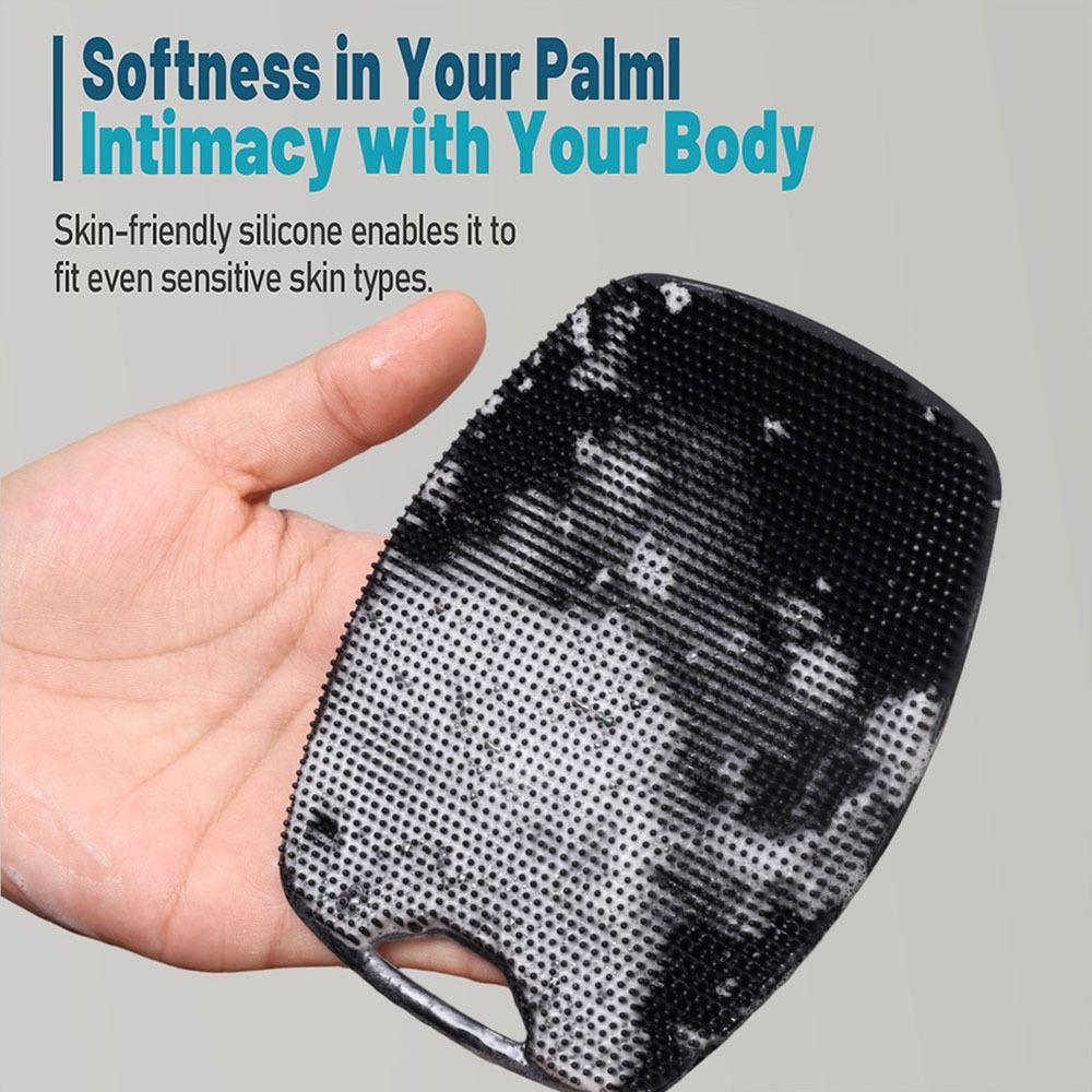 1Pcs Soft Massage Bath Brush Black Grey Body Cleansing Scrubber  Bath Supplies