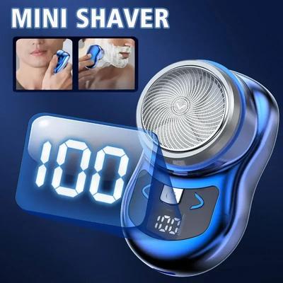 Portable Mini Electric Rechargeable Shaver Digital Power Display Mens Razor Waterproof Cordless Razor Beard Shaver for Face Body
