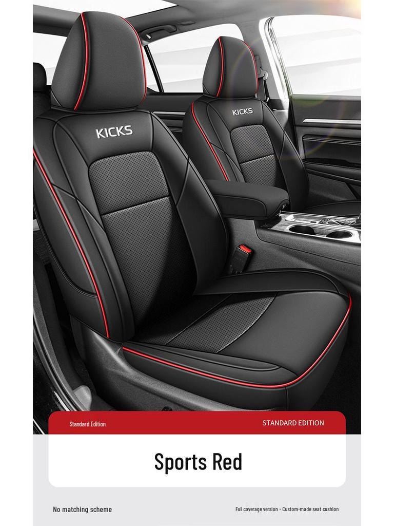 Nissan Kicks All-Season Leather Seat Covers, Full-Coverage Cushions for Five Seats