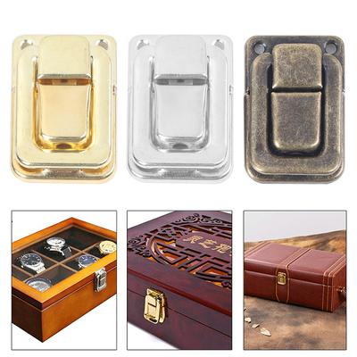Caja de madera para cofre de vino pequeño, caja de regalo, pestillo de palanca, cerradura para maleta, Hardware de cerrojo