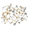 20/100Pcs 3-10mm Gold Color Stainless Steel Ear Studs Earrings Earring Base For Pearl Ear Jewelry Making DIY Earring Accessories