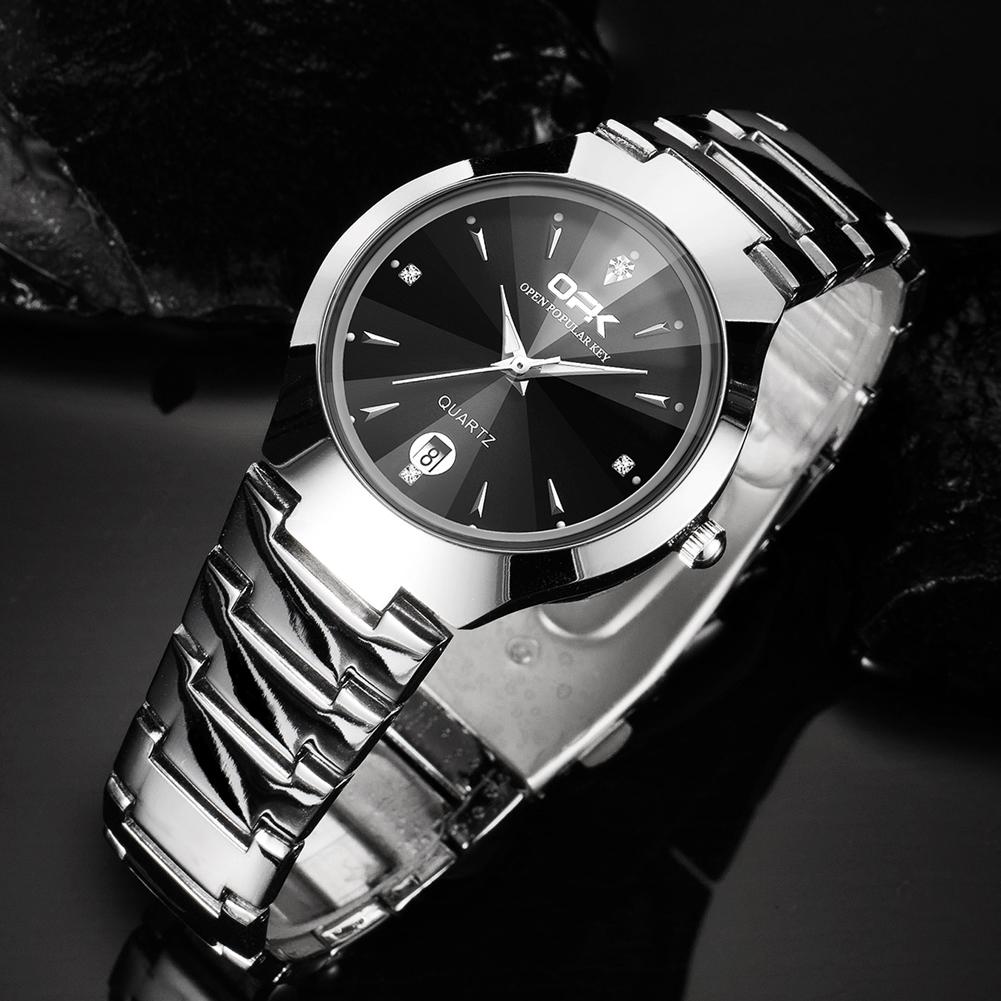OPK Couple Watch Classic Fashion Waterproof Glow Quartz Watch Band Luxury Date Week Men's and Women's Couple Watches