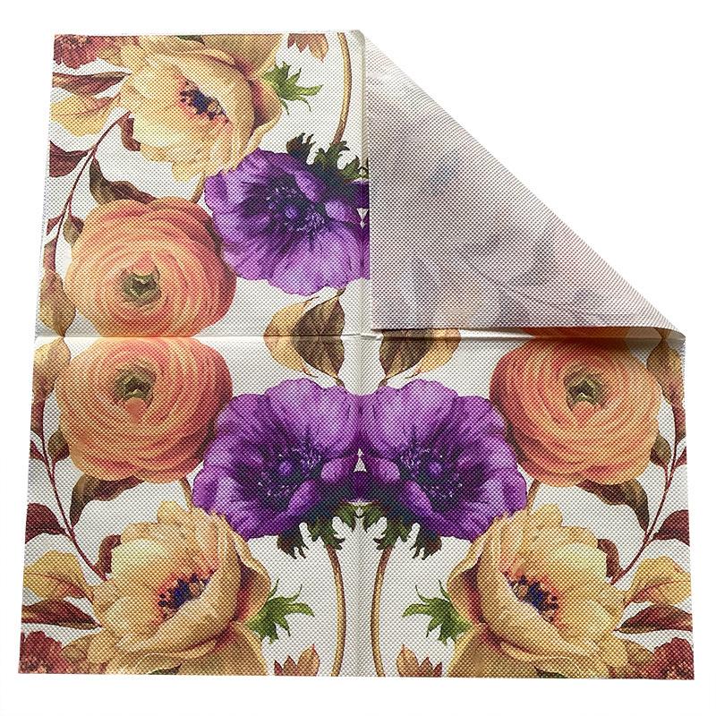 20pcs/Pac 33*33cm 2-Ply Disposable Party Napkin Floral Pattern