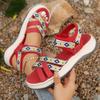Fashion 2024 Summer Shoes Women Sandals Holiday Flat Fashion Ladies Sandals Soft Comfortable Plus Size 43 D087