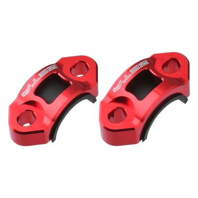 ZETA Racing F4874 Pince de Guidon Rotative Rouge Ensemble Frein Embrayage, Usage Général, Réduit le Risque