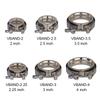 universal 2,2.25,2.5,3,4 inch V-Band Clamp Flange Kit Turbo Downpipe Wastegate V-band Turbo Exhaust Pipes Car Accessories