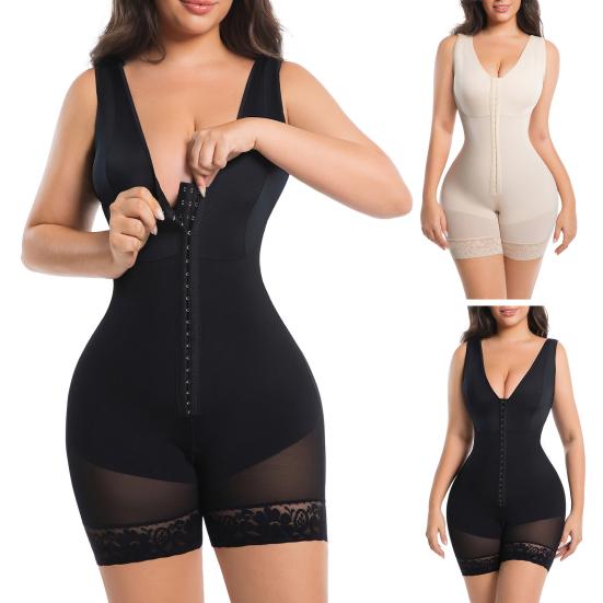 Tummy Control Shapewear for Women Wireless Breast Support Shaper Seamless Bodysuit for Tummy & Hip Lifting Breathable Postpartum Recovery Underwear