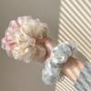 Double Layer Silk Organza Scrunchies Sweet Flower Hair Band For Girls Ponytail