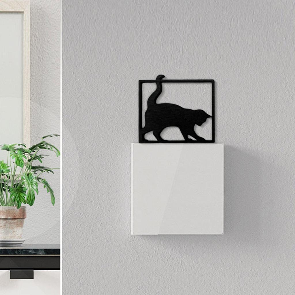 Minimalist  Cat Wooden Decorative Wall Display Wooden Craft