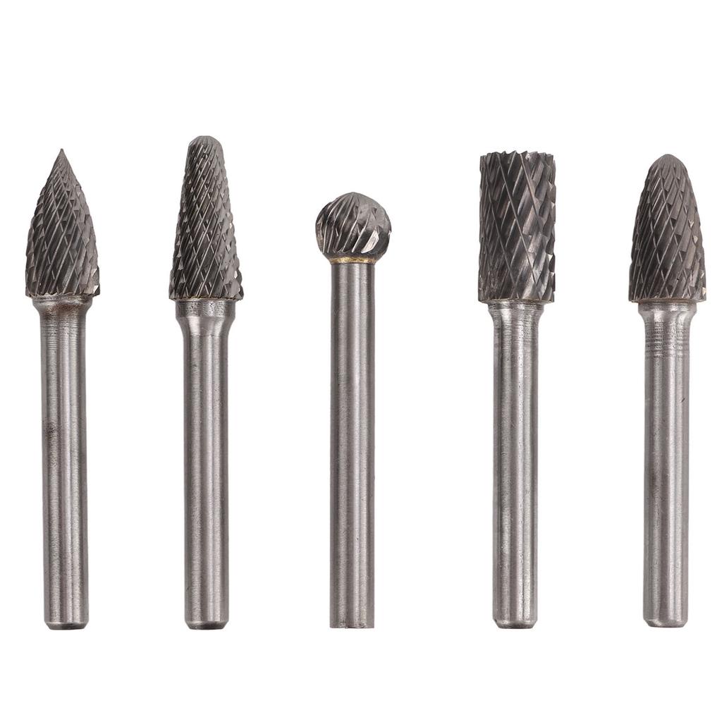 5 Stück 14 Zoll 6 mm Kopf Rotierfräser Wolframstahl Schleiferfeilen für Metall Holzschnitzerei