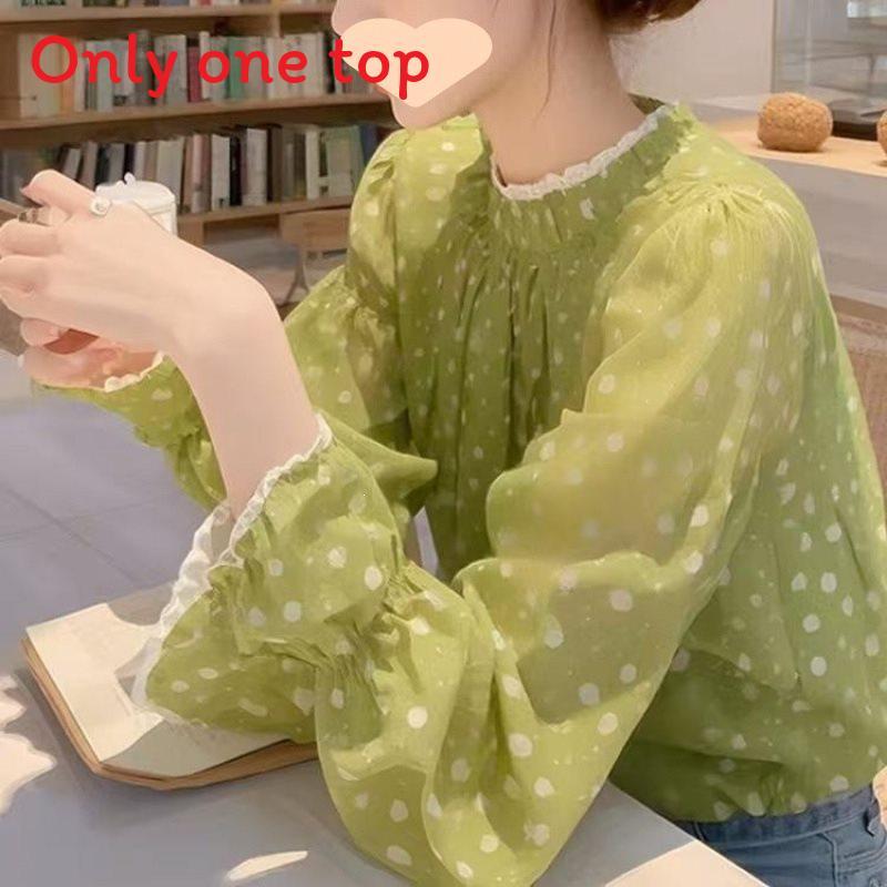 French Style Floral Blouse With Modale Fabric And Ruffle Sleeves For Casual Wear