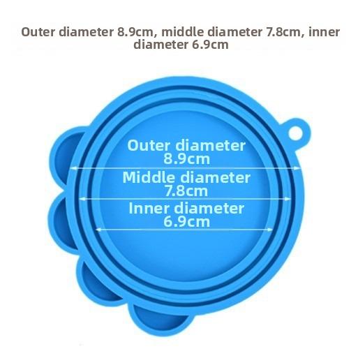 Reusable Pet Canned Lid Silicone Feeders Food Can Lid Storage Top Cap Cover  Pet Daily Supplies