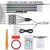 Smart Remote-Control Car LED Ambient Light Strip – Multicolor Acrylic for Central Console and Doors