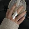 Hip Hop Silver Color Double-layered Cuff Finger Rings For Women Punk Fashion New Jewelry Gift Party Music Festival