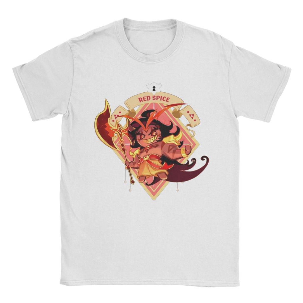 Vintage Burning Spice Tshirts Men's Cotton Short Sleeve Cookie Run Kingdom Round Neck Summer Top Tee