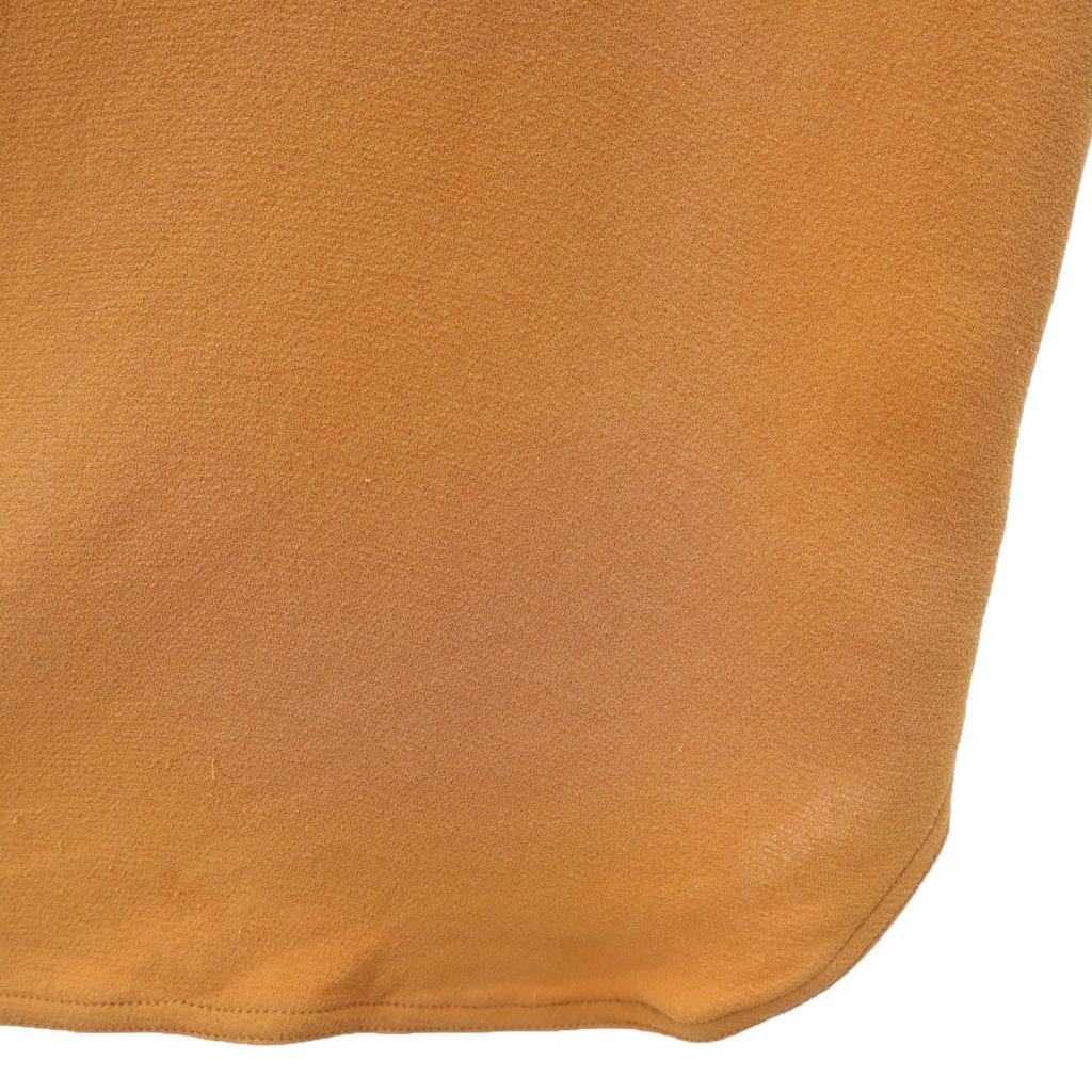 HERMES 90s French Silk Old Short sleeve shirt 42 Orange brown Women Used