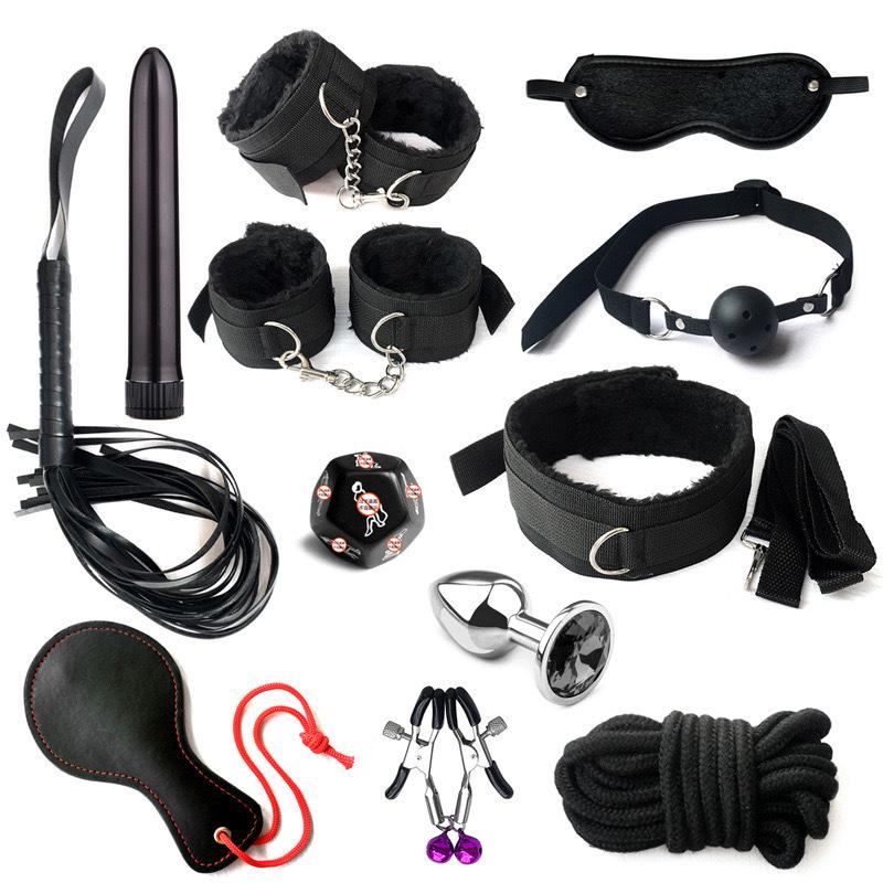 12-Piece Plush Bondage Restraint Set for Adults