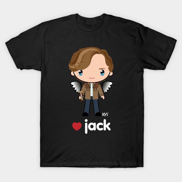 

Men Black Print T-shirt Supernatural Jack Kline No-Cut Transfer Paper Print Cotton Tshirt 4XL чорний