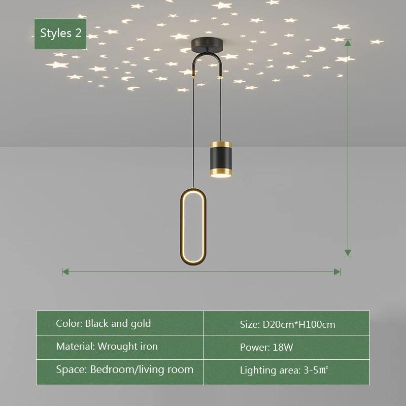 Modern Nordic LED Pendant Light Room Decor Starry Sky Romanti For Living Room Light Designer Decorative Bedroom Home Lighting