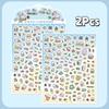 2/3Pcs Cartoon Cute Retro Mini Animal Stickers Handbook Notebook Planner Diary Series Decorative Memo Paper Cutting Film Decals