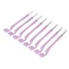 8PCS Aluminum Crochet Hooks Plastic Handle Sweater Needle Home Knitting Tools Multiple Sizes